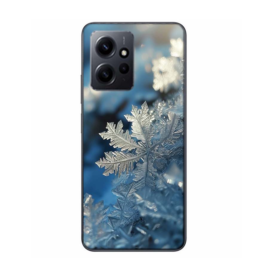 Snowflake Winter White Snow Christmas Phone Case For Redmi Note 14 15 Pro 5G 13 12 Pro Plus 11 11T 11E 11S 10 Pro 10S 9 9S Cover