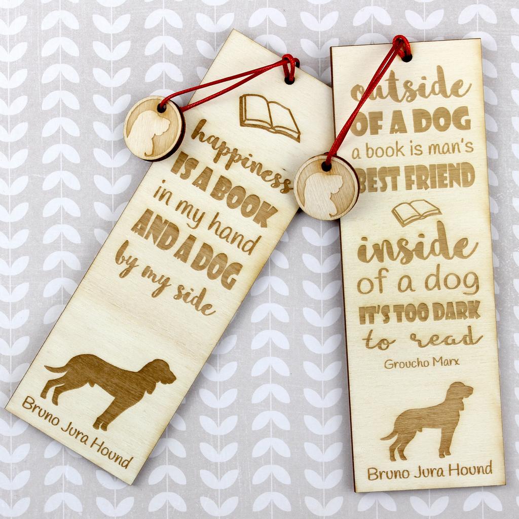 Bruno Jura Hound, Swiss Hound – Dog bookmark, personalized bookmark – Design 01 | Art-Dog