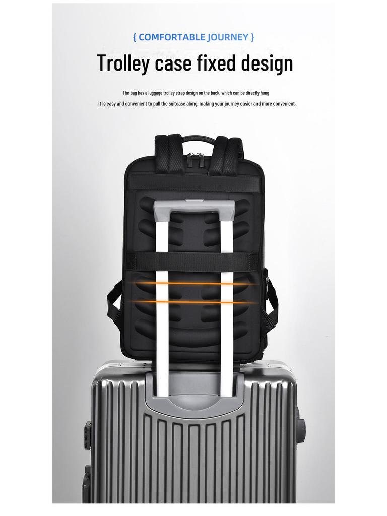 2024 Мужской многофункциональный деловой и дорожный рюкзак: Большая вместимость, для поездок на работу и отдыха, двухплечевая конструкция для ноутбуков и предметов первой необходимости