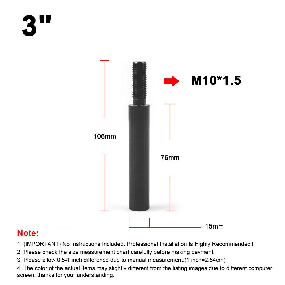 Universal Straight Shift Knob Extender Extension Car Lever Gear Shifter For Mazda for Honda for Toyota M10X1.5 M10X1.25 M12X1.25