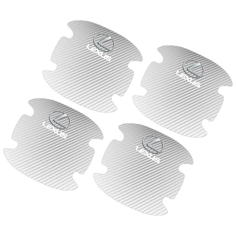 Interior Stickers Carbon Fiber Car Door Handle Protection Sticker Emblem Accessories For Lexus RX 300 IS 250 300 GX 400 460 UX 2