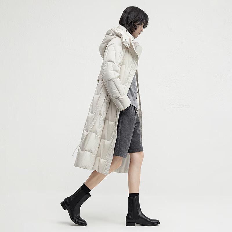 Женский пуховик средней длины с капюшоном Bo BDR4RD4117