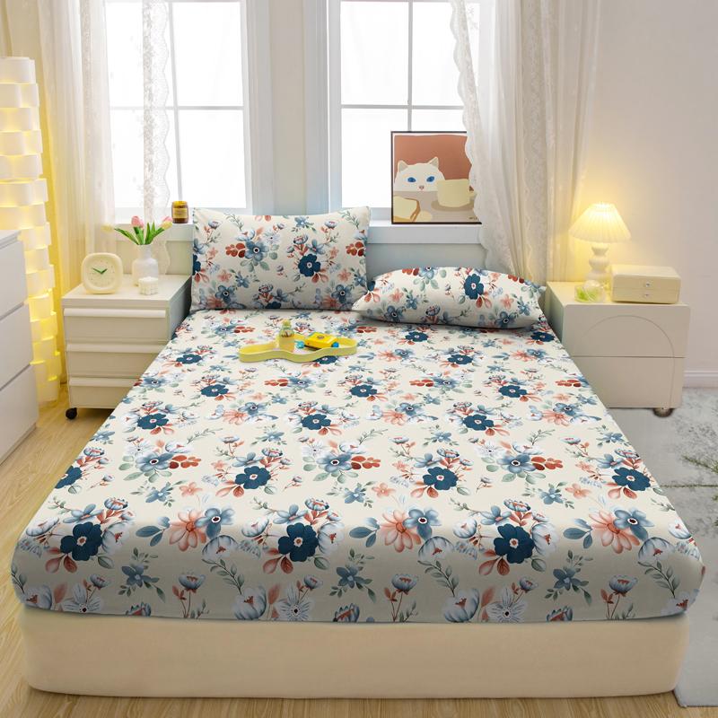 1 простая современная матовая простыня с принтом в виде цветка, покрывало для кровати с принтом в спальню, постельное белье (Исключая наволочки)