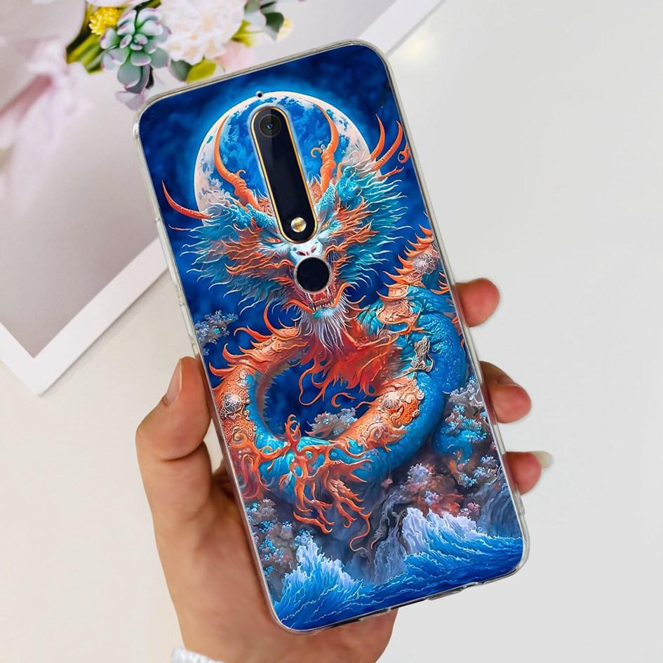 For Nokia 6 2018 Case Fashion Flower Soft Silicone Bumper For Nokia 6.1 Cover TA-1043 TA-1045 TA-1054 TA-1050 TA-1068 Phone Case