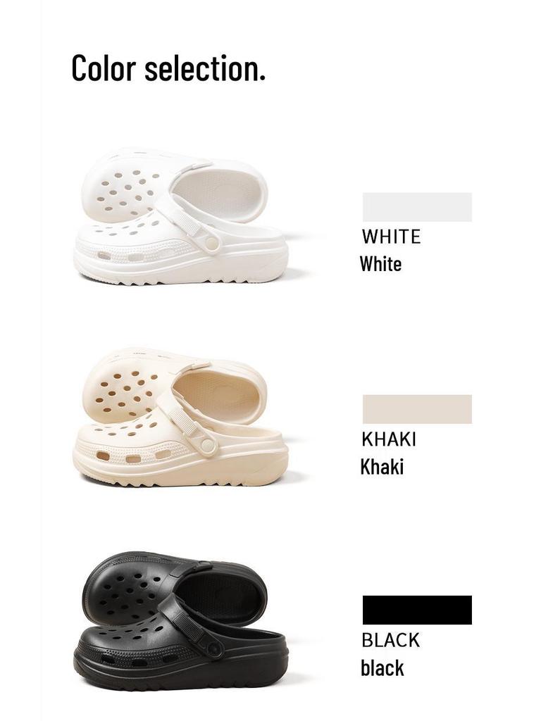 Women's Closed-Toe Sandals 2025: Summer Thick Sole Step-On Comfort