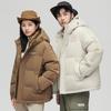 Зимняя куртка-пуховик для мужчин и женщин, короткая зимняя рабочая одежда, модная брендовая куртка с капюшоном на утином пуху 90% теплая для отдыха на природе