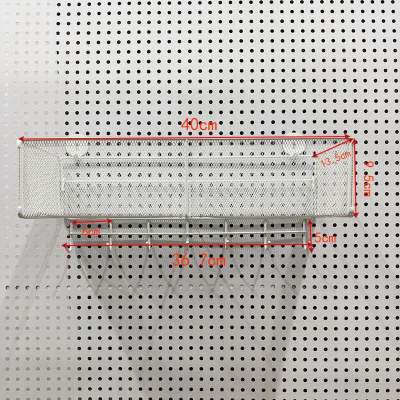 Eco-Friendly Odorless Metal Pegboard with No-Drill Hanging Baskets