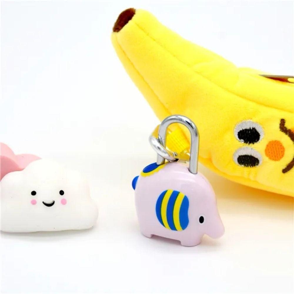 Random Color Dormitory Cabinet Lock Anti-theft Backpack Zipper Lock Cute Digit Password Lock Home