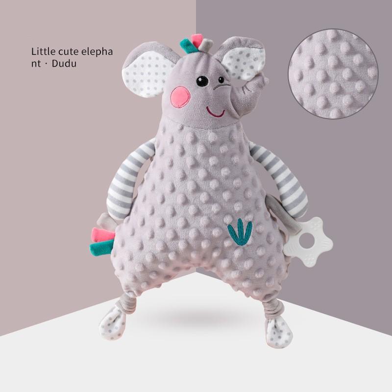 Модный детский плед Плюшевые игрушки Детский подарок Кукла для раннего развития ребенка Дизайн мультяшной куклы Тренировка способности ребенка к захвату Souptoys