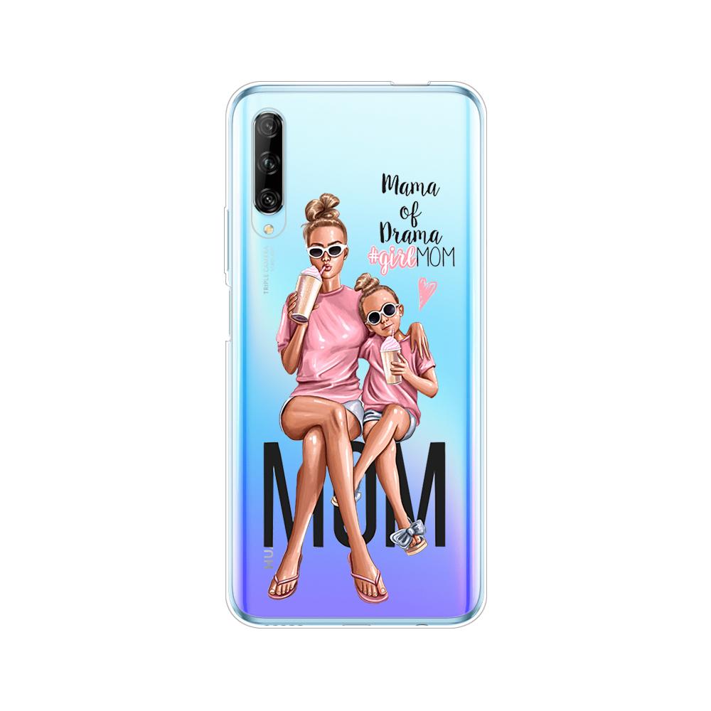 Silicon Phone Cover Case for Huawei P40 Lite E P40 Pro Cover for Huawei Y7P Y5P Y6S Y9S NOVA 5T Coque Baby Mom Girl and Boy