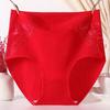 Middle-aged and Elderly Mothers Panties Pure Cotton High-waisted Large-size Lace Triangle Panties