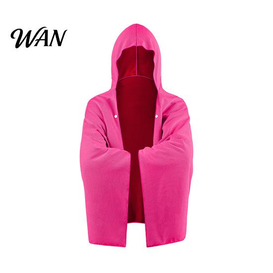 Cooling Fabric Cloak Towel Cloak, Hooded Cool Cape, Beach Cape Instant for Men Women Summer Yoga Camping