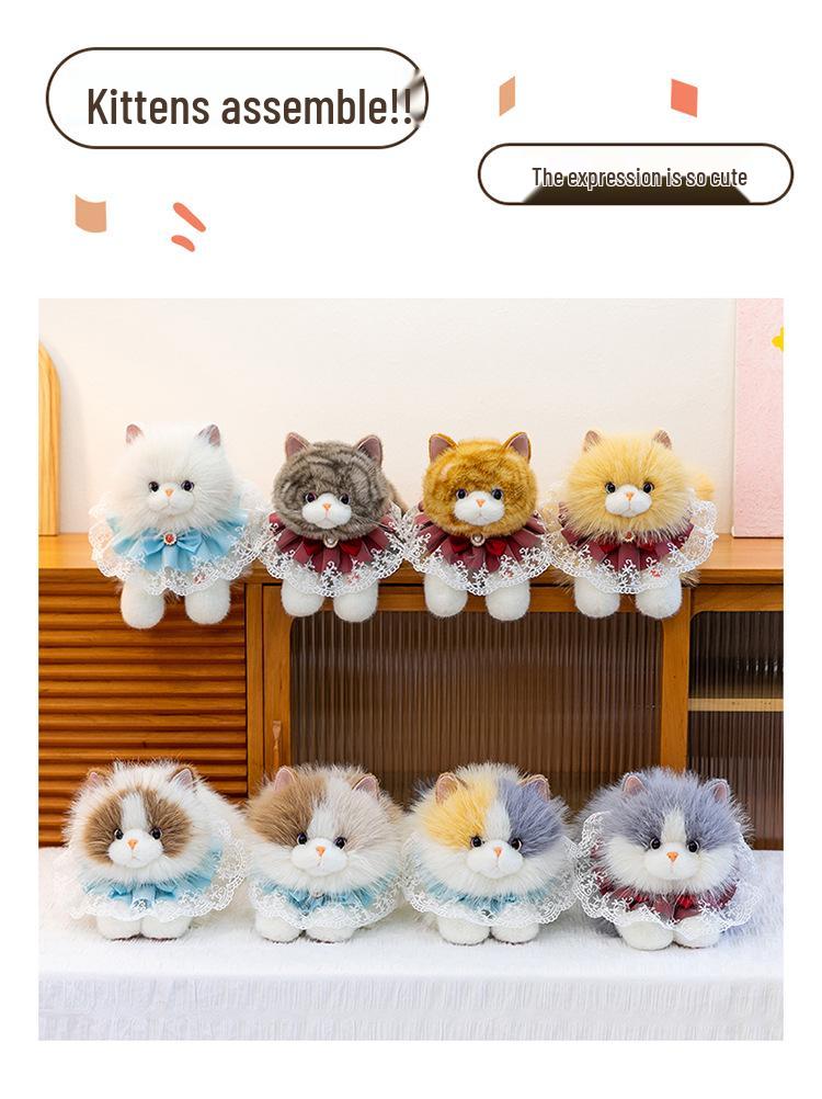 Мяукающая Плюшевая Кукла-Кошка - Милая Фигурка Котенка Игрушка для Девочек