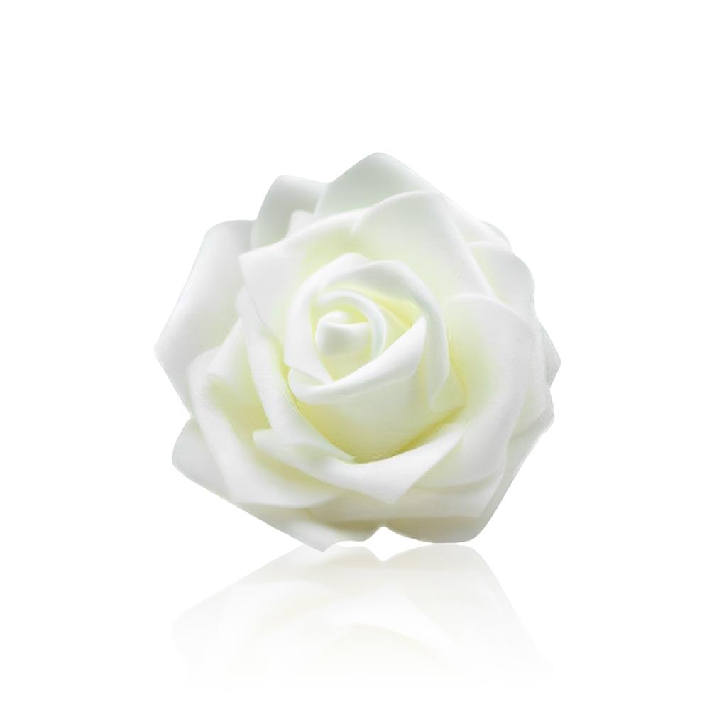 50 Pieces Artificial Flowers PE Foam Lifelike Rose Fake Flower Bouquet Wedding Party Engagement Ornaments Green