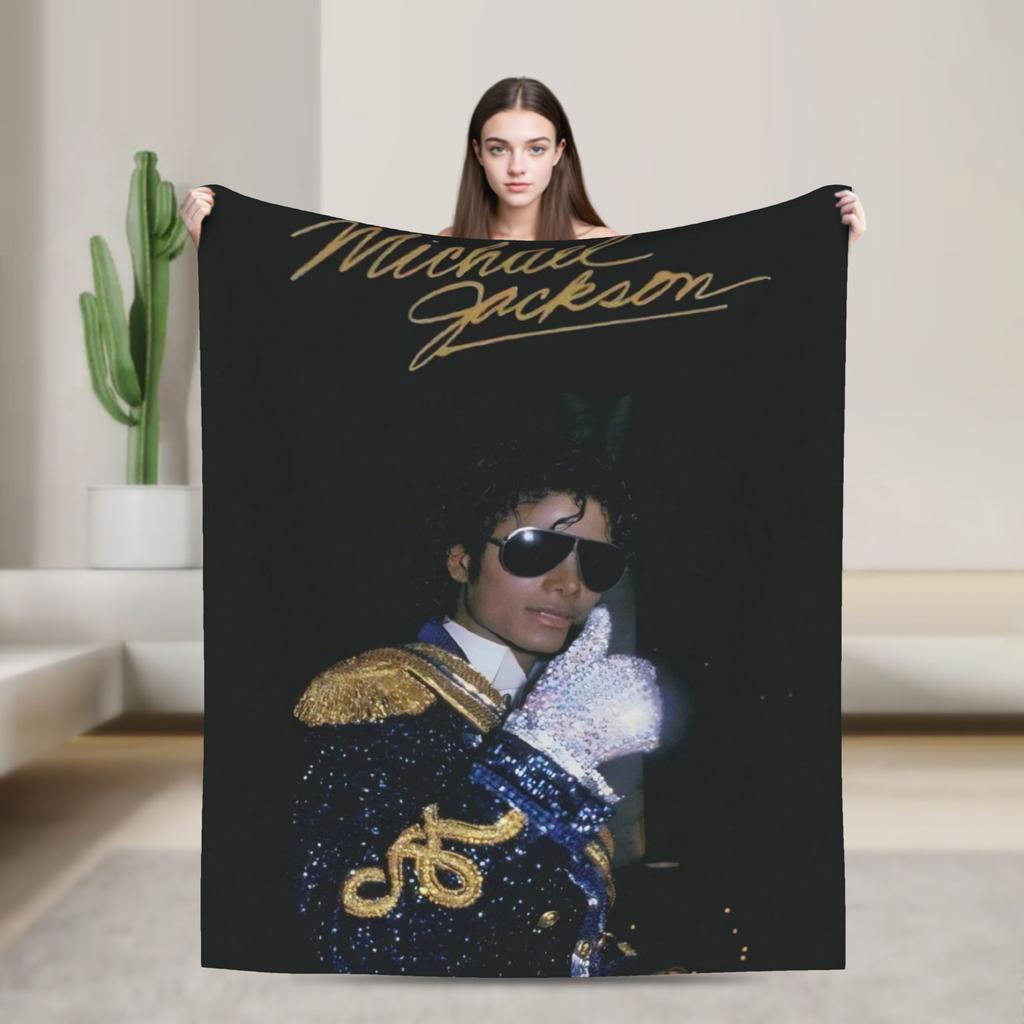 Плед Michael Jackson MJ Tour 2026 Теплый Уютный Пушистый Пледы для Дивана 50x60 Дюймов Разные Размеры Постельные Принадлежности Пледы