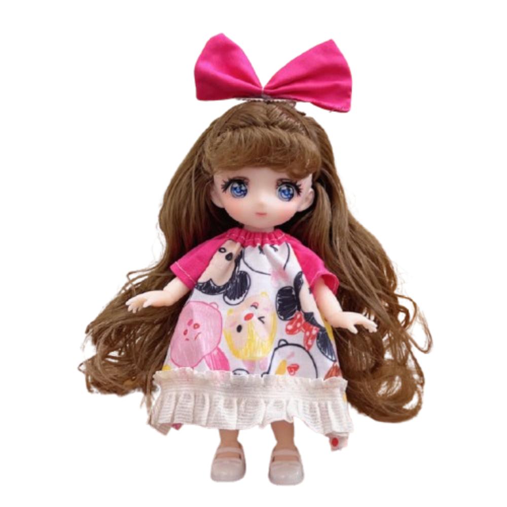 Ball Jointed Body 16cm Doll Clothes Set Movable Joint Chinese Style Skirt  Babies