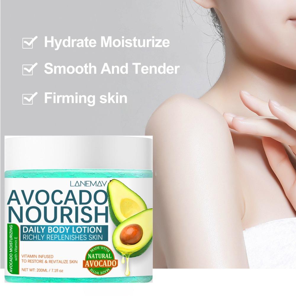 200 г увлажняющего и разглаживающего лосьона для тела с авокадо и ниацинамидом, натуральные ингредиенты увлажняющего геля, увлажнение кожи
