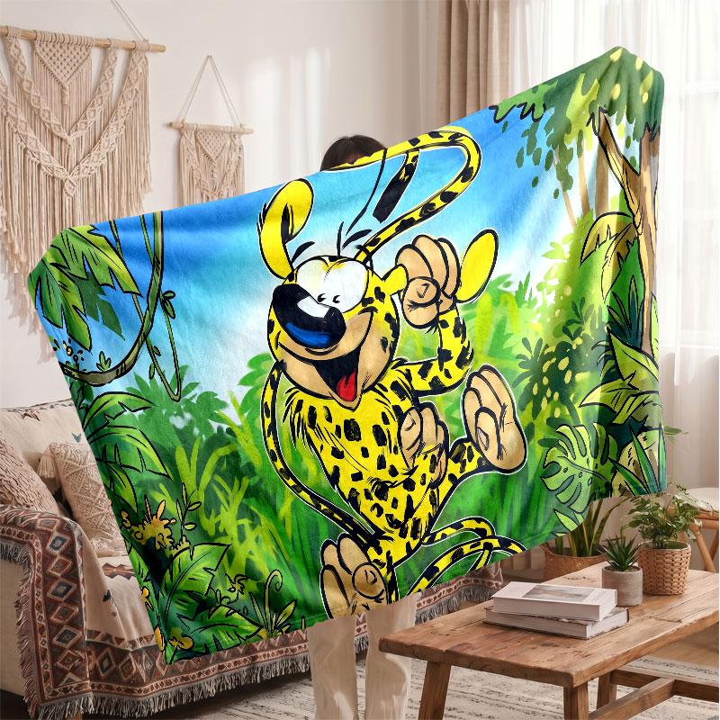 Warm Flannel BlanketMarsupilami Soft Cozy Throw Blanket for Bedroom Couch