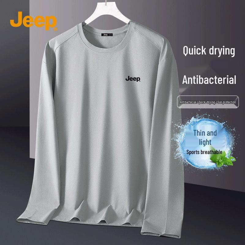 JEEP Men's Quick-Dry Long Sleeve Sun Protection Sport T-Shirt