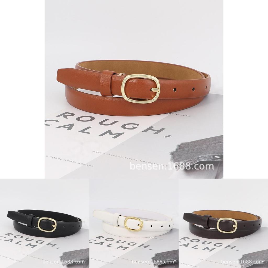 Elegant Womens Denim Waist Belt Pu Leather With Metal Pin Closure For Fashion Outfits