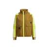 Warm Training Jacket With Packable Hood And Fleece Lining Women Outerwear Tan GP0623