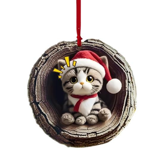 Рождественское украшение Дупло совы Белый медведь Кот Дизайн Акриловая подвеска