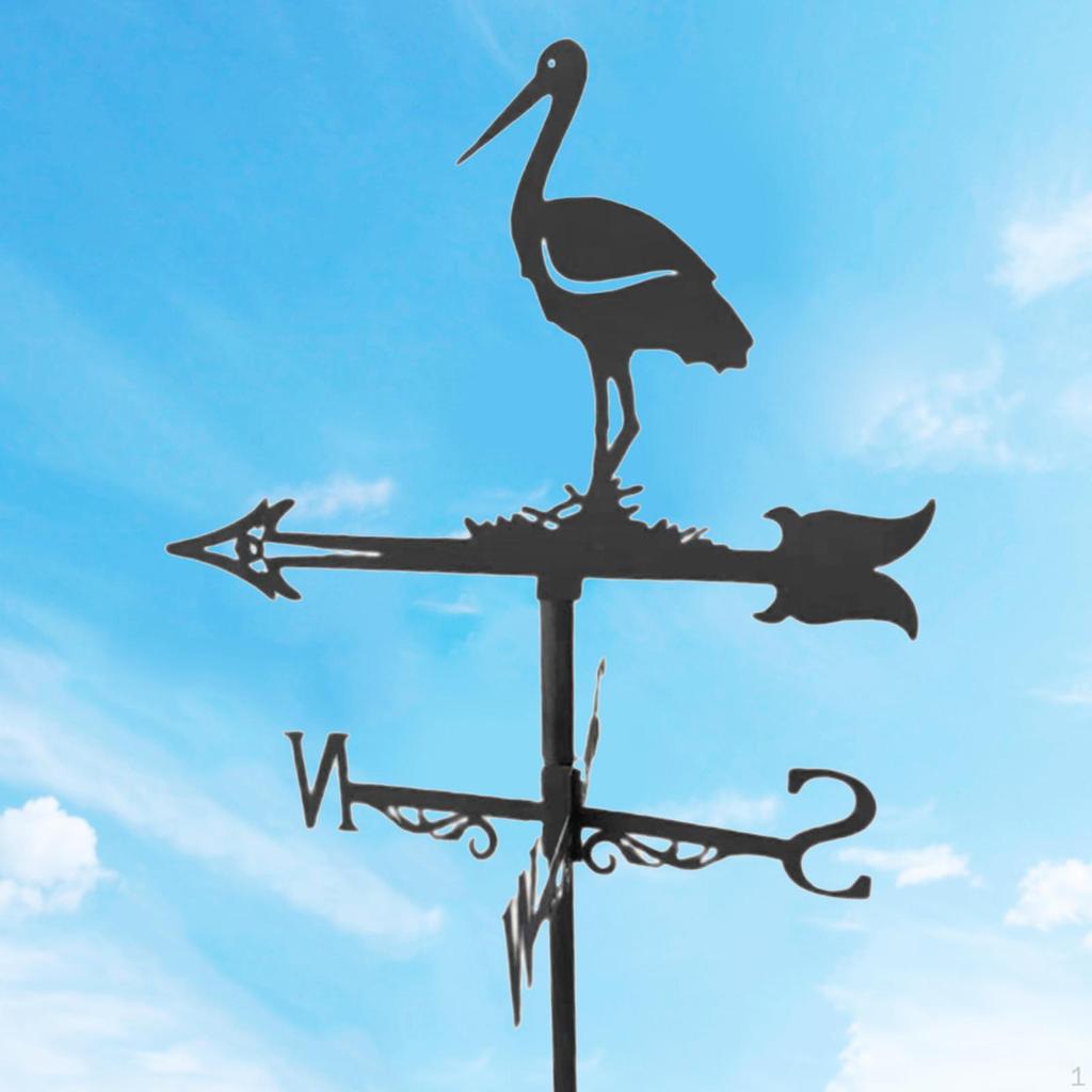 Черный флюгер, фигурка животного, практичный индикатор направления ветра, фермерская сцена для дома и сада