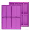 2 Pieces Rectangle Granola Bar Silicone Mold Nutrition/Cereal Cake Moulds Energy Bar Maker for Chocolate Truffles Ganache Bread