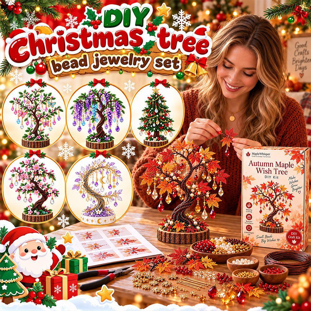 Crystal Bead Material Beading Craft Set Christmas Craft Kit Christmas Tree Decoration
