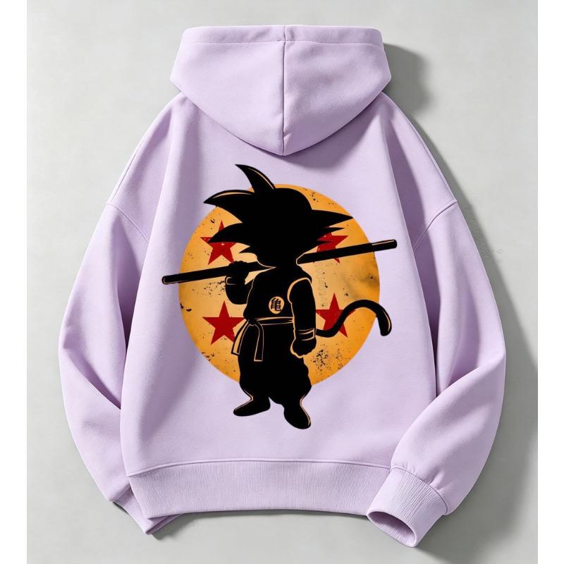 Модная свободная детская толстовка с капюшоном Dragon Ball - Классическая повседневная праздничная кофта-пуловер для мальчиков и девочек в качестве подарка