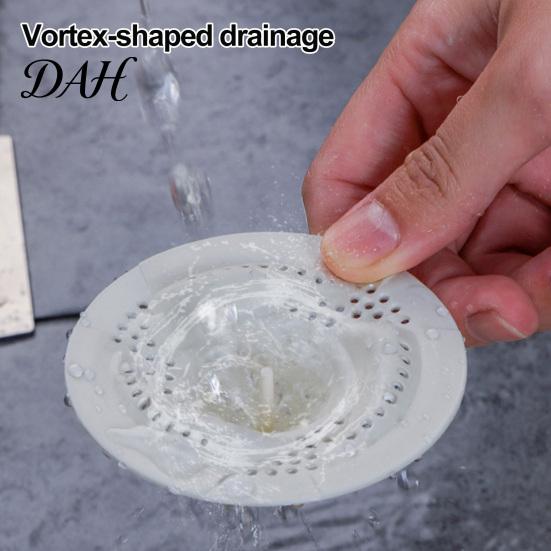 Shower Room Drain Insert 2PCS Swirl Design Floor Drain, Anti-Odor Core One-Piece Durable Odor Block Seal Structure Hair Catcher, Efficient Drainage
