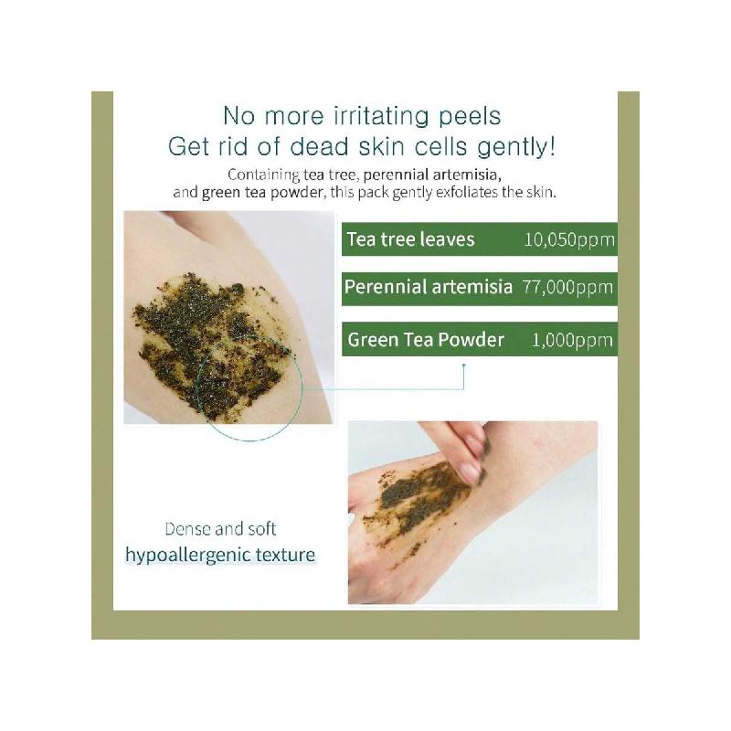 WellDerma Маска-пилинг с чайным деревом и травами 150 мл / Сужение пор, Очищение и Отшелушивание. Питание, Увлажнение, Контроль себума, Сияние и Удаление мертвых клеток кожи