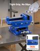 Cross Slide Drill Press Vise, 4 Inch Jaw Width, 2 Way X-Y Axis Bench Vise, 3.5 Inch Max Jaw Opening, Heavy Duty Cast Iron, Workbench Vice Clamp, for
