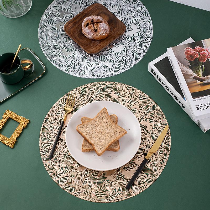 Полый коврик для столовых приборов с изоляцией из ПВХ, коврик для обеденного стола, водонепроницаемый и маслостойкий коврик для столовых приборов в западном стиле для ресторана