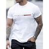 Summer Creative Letter T Shirts For Men 3d Print Men's T-Shirts Loose Casual Slim Fit Round Neck Short Sleeved T-Shirt Top