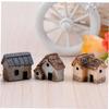 Dollhouse Miniature Gardening Micro Landscape Decoration Village House Set of 4