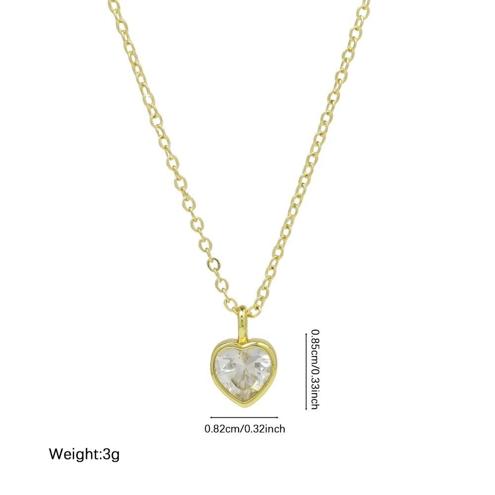 Gold Color Plated Bead Chain Necklace Round Geometric Necklace Zircon Pendant Necklaces Jewelry