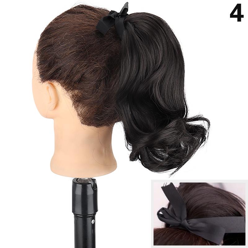 MISS WIG Синтетическая короткая волнистая лента, заколки для хвоста, наращивание волос, натуральный парик с конским хвостом для женщин, ежедневное использование