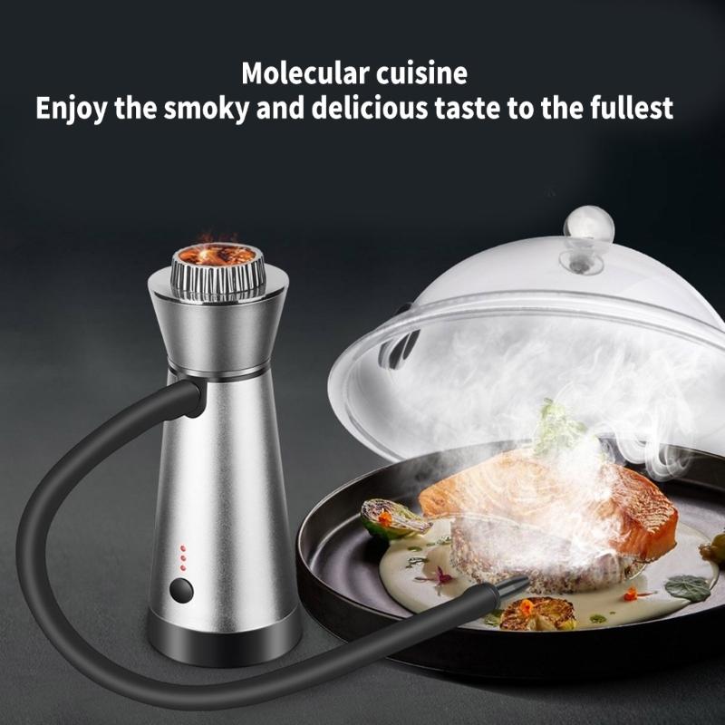 Портативный инфузер-коптильня с щепой Дымовой ароматизатор Инфузер-пистолет с щепой для кухни, барбекю, коктейлей
