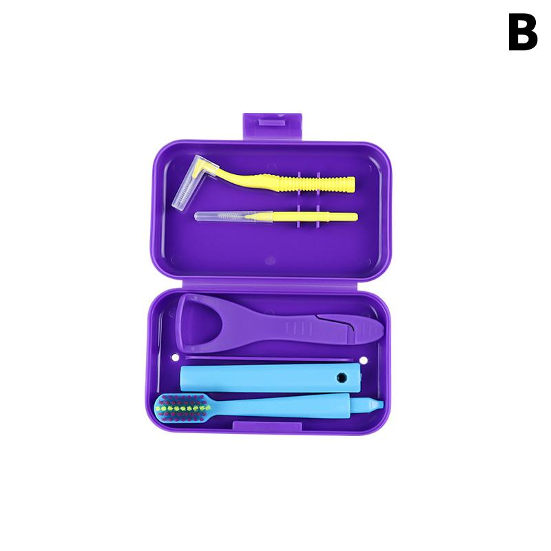 Orthodontic Aligner Tooth Chew Chewies Storage Case Dental Care Kits Invisable Braces Aligners Portable Detachable Toothbrush