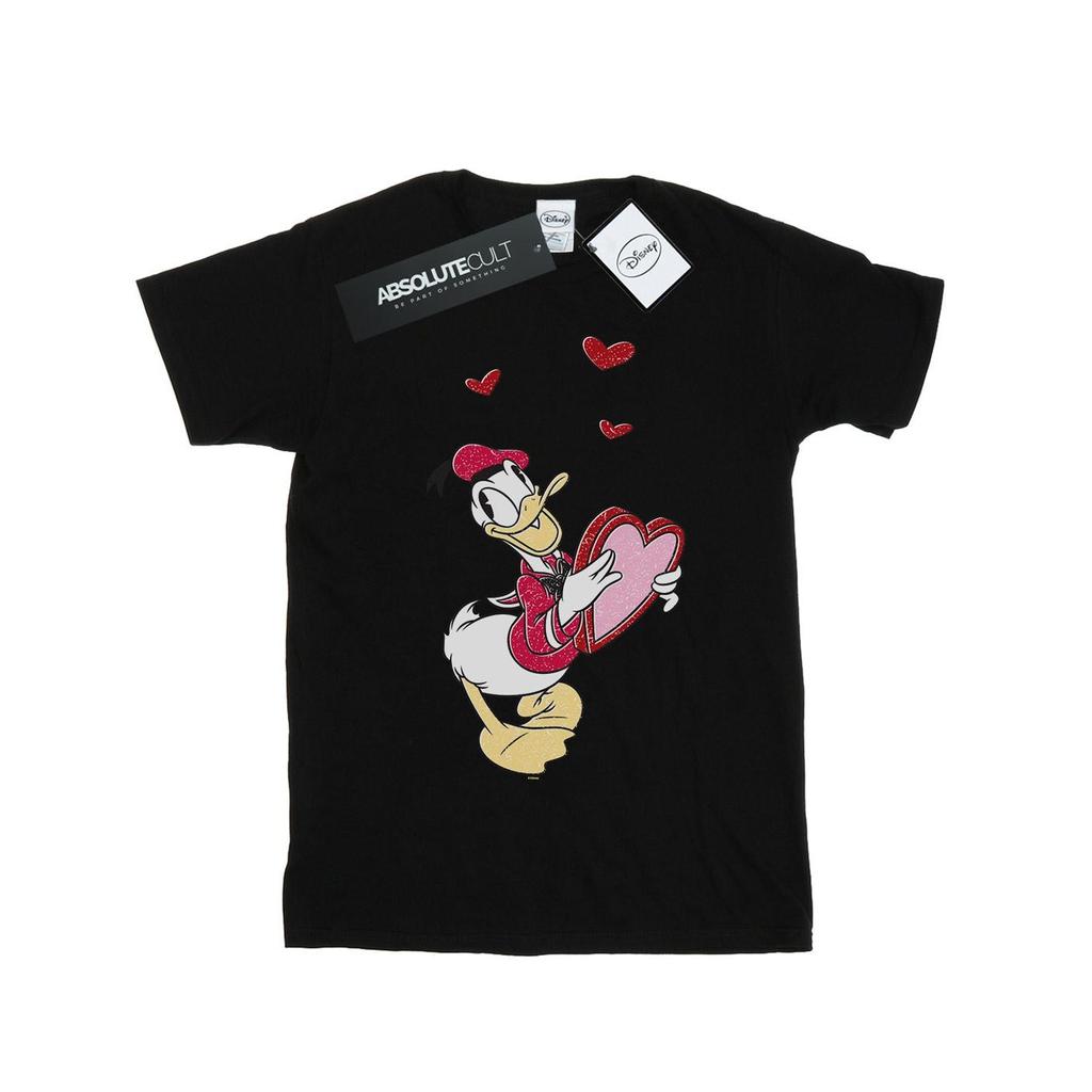 Disney Mens Donald Duck Love Heart T-Shirt