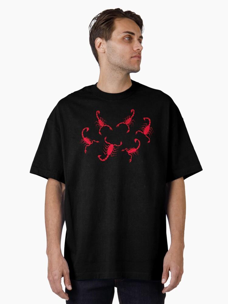 Scorpions Simple Scorpions on Black Oversized T-Shirt