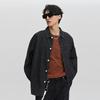 Lee Shirts Men's Black Gray Color Lapel Moderate Denim LMT006914100342A05264