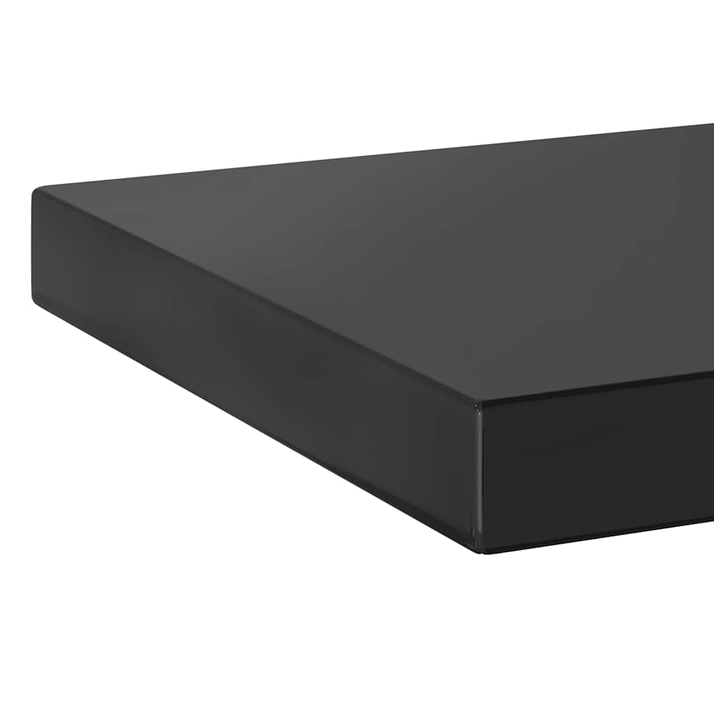 Wall Shelves 2 pcs 50 x 23.5 cm Black Stainless Steel