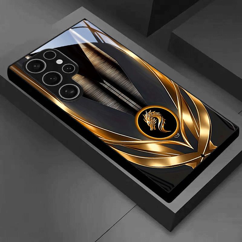 Роскошный чехол для телефона с узором дракона s26 ultra case s25 ultra case стекло для Samsung Galaxy S26 S25 S24 S23 S22 FE Ultra Plus