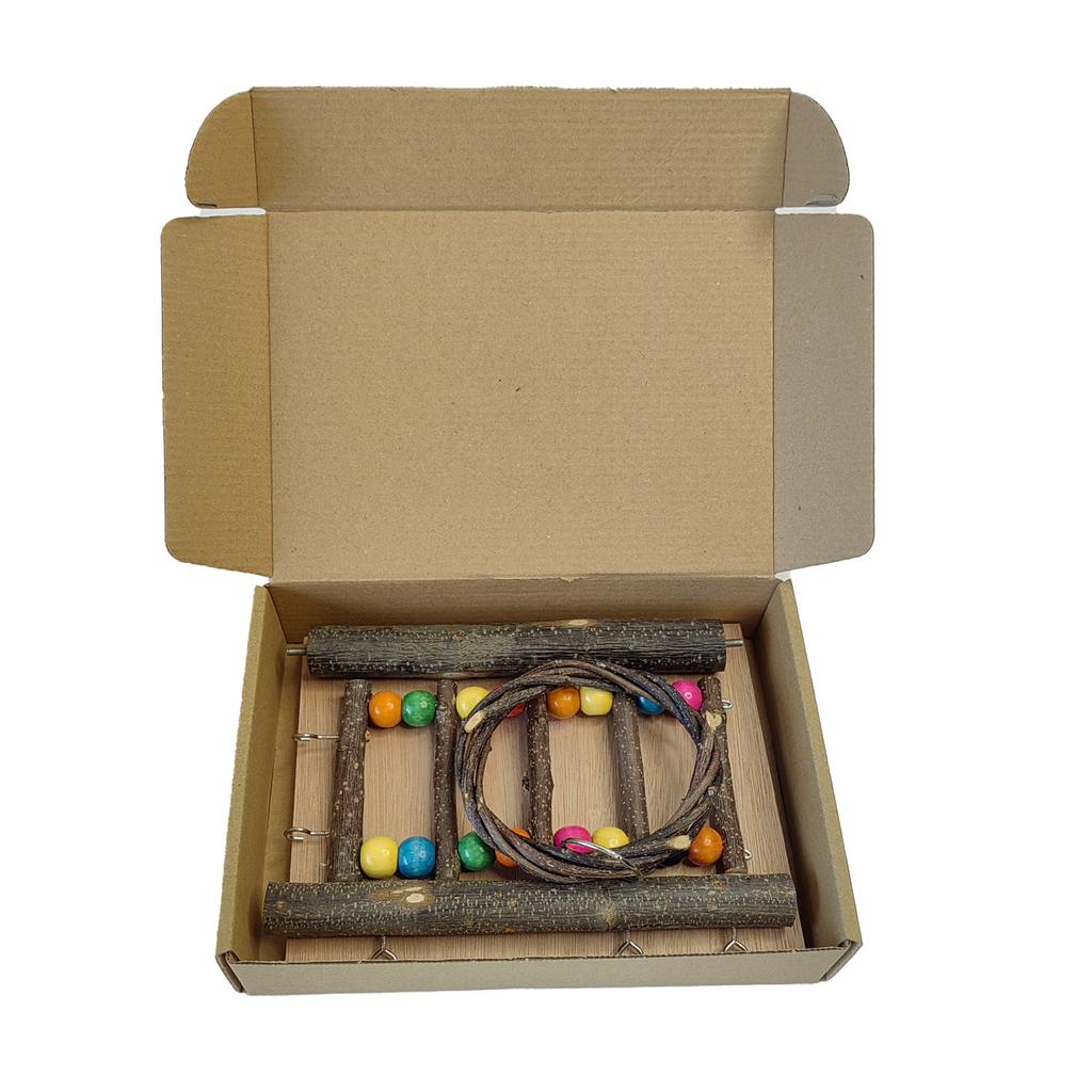 Solid Wood Parrot Stand Training Bird Stand Parrot Toys Desktop Training Stand Pole Interactive Playground Small Pet supplies