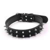 Punk Style Dog Collar with Spikes PU Leather Adjustable Studded Spiked Dog Collar Rivet Pet Collar