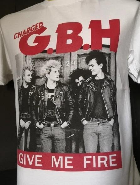 Ремейк GBH Give Me Fire Панк-рок короткий рукав классическая белая футболка S5XL Унисекс Футболка