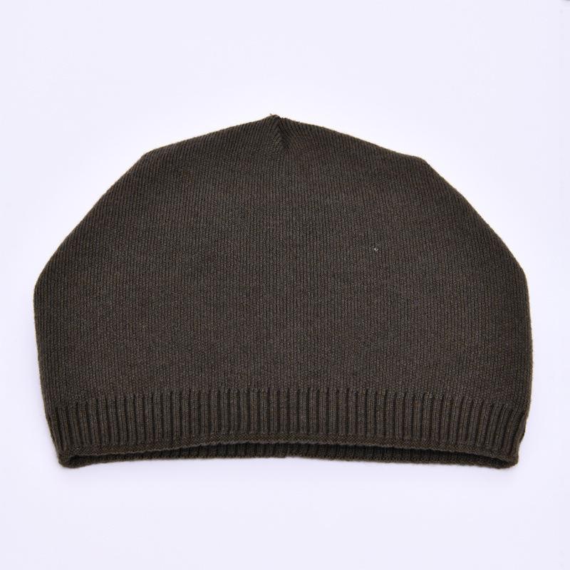 Solid color big beanie new soft and comfortable men's and women's warm wool hats soft waxy knitted hats