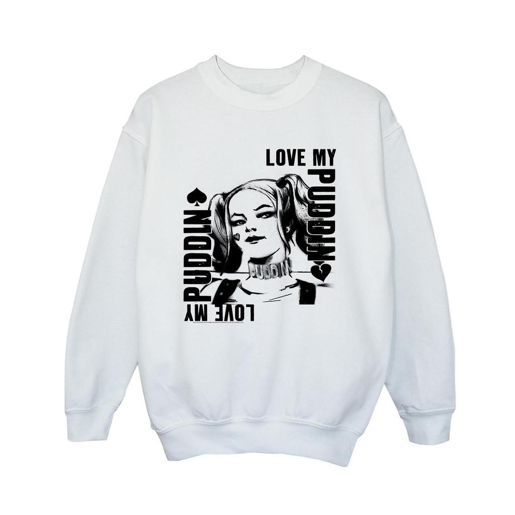 DC Comics Boys Suicide Squad Harley Love Puddin Sweatshirt
